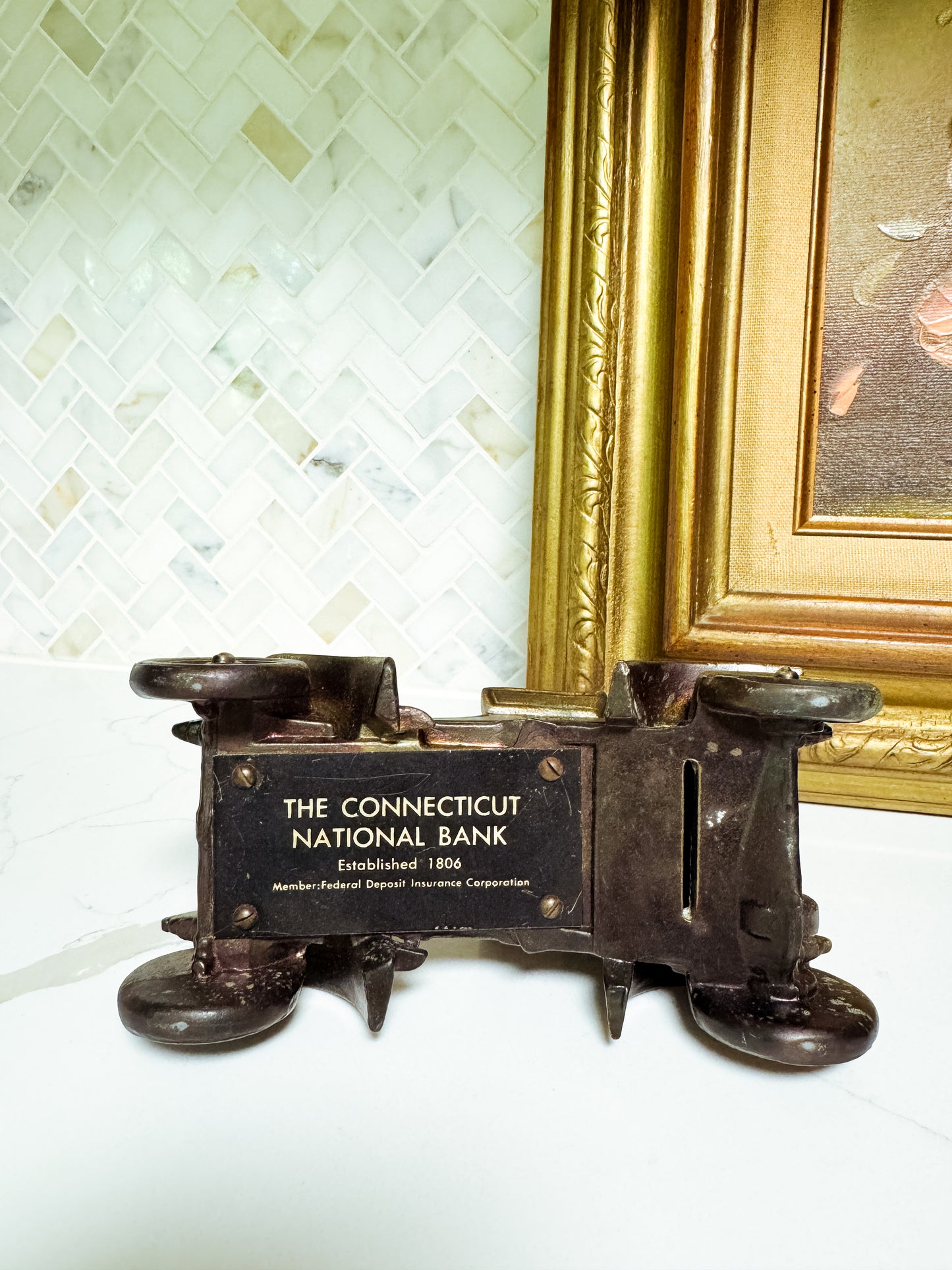 The Rambler — Vintage Brass Car Coin Bank