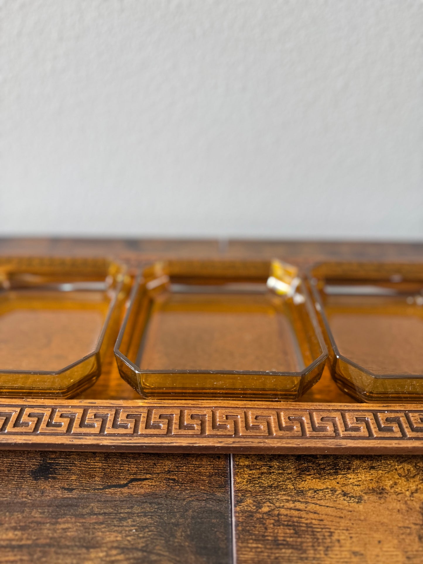 The Amber Set — Vintage Acrylic Serving Trays