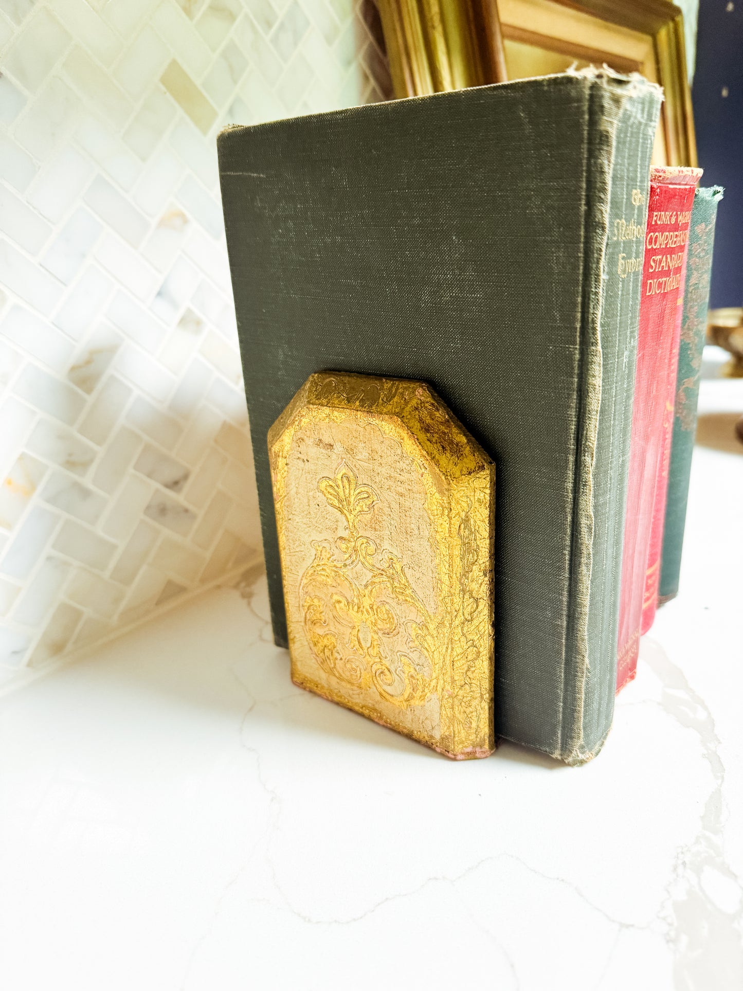 The Florentine — Vintage Italian Gold Bookends
