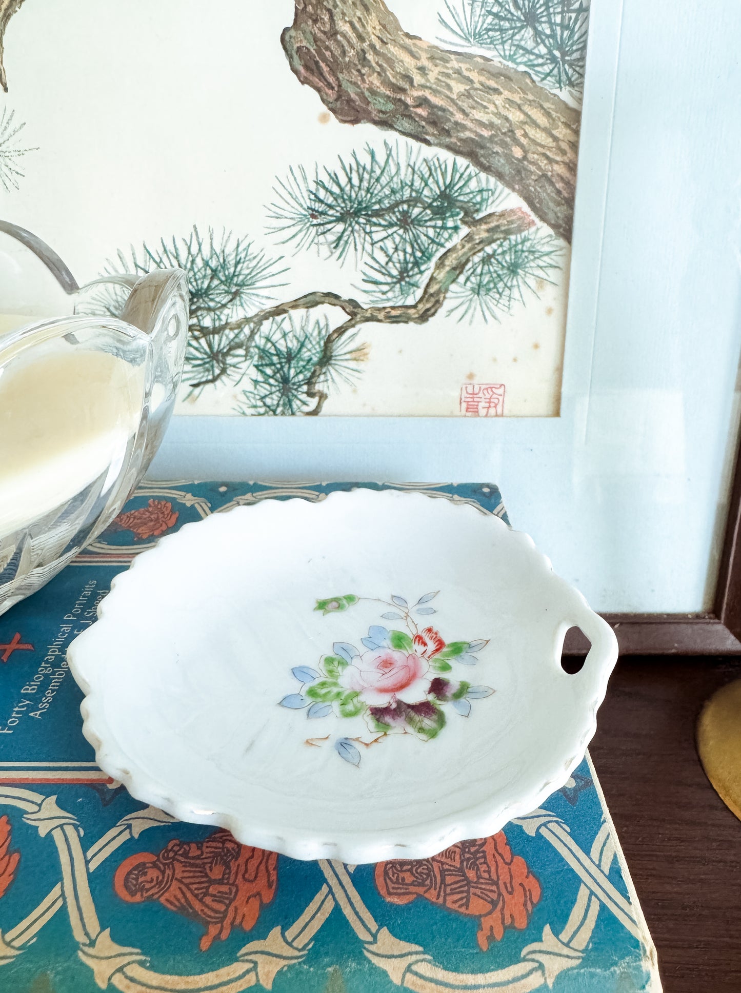 The Tea Rose — Hand Painted Porcelain Dish