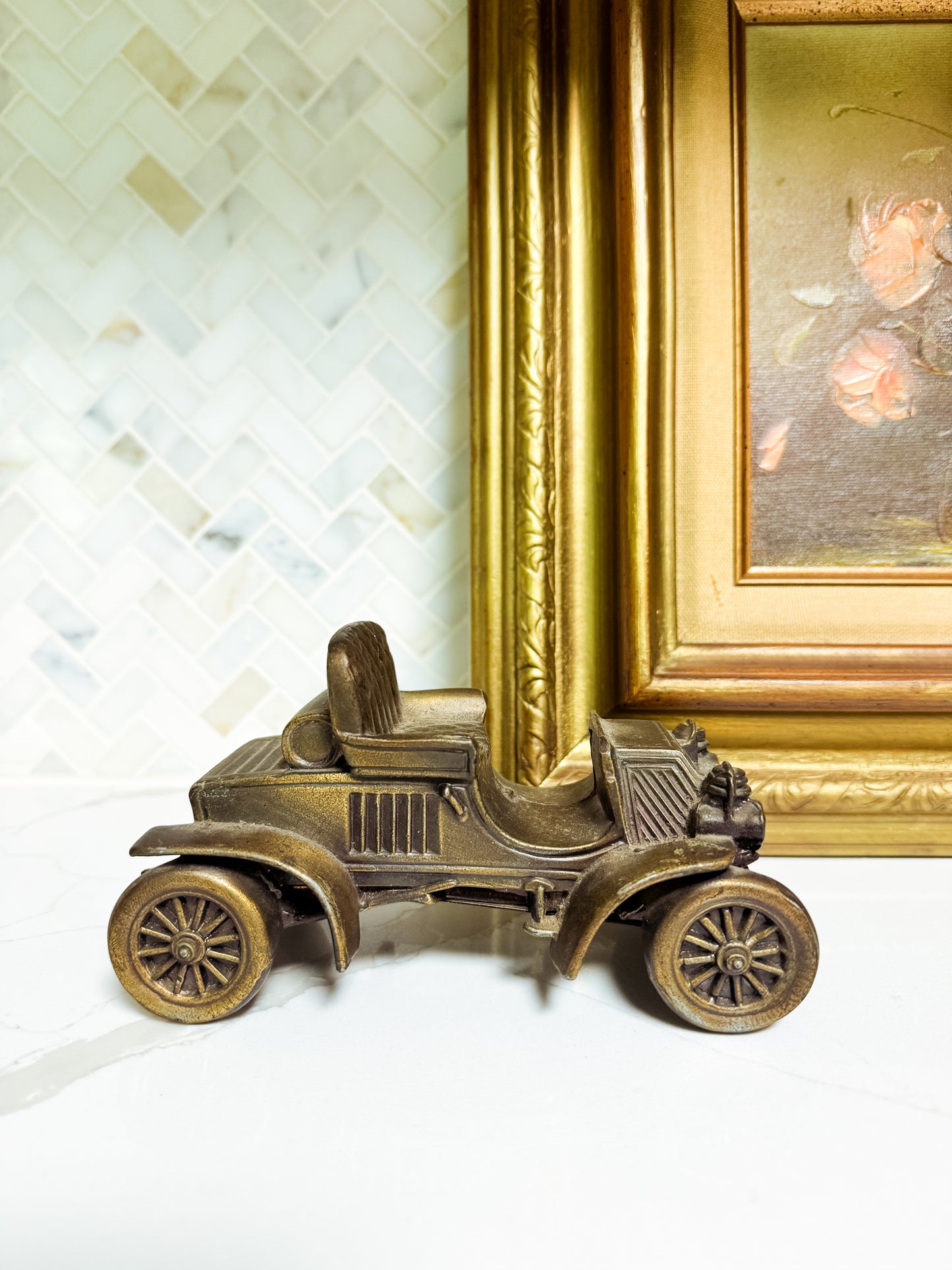 The Rambler — Vintage Brass Car Coin Bank