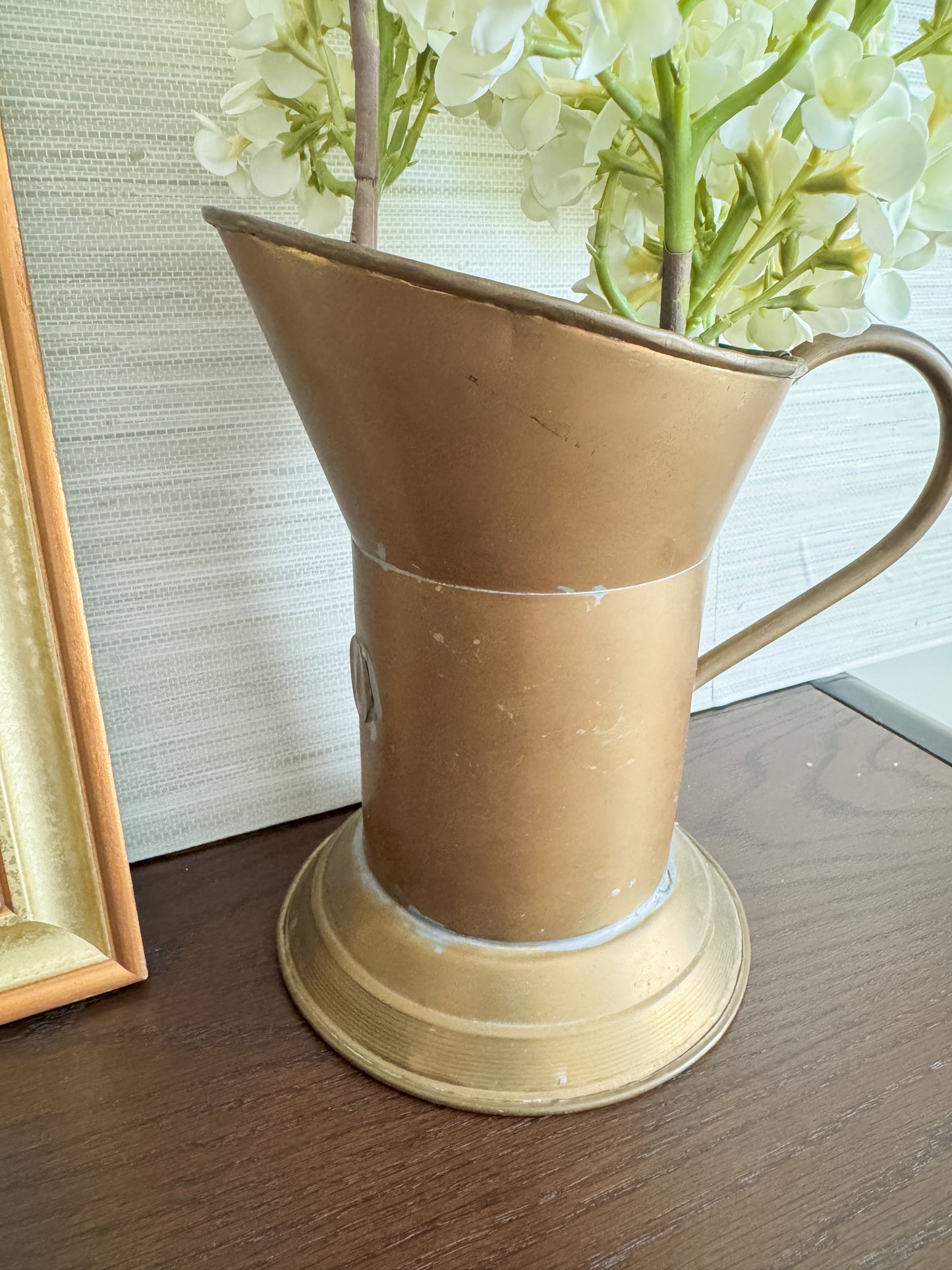 The Tavern Pitcher — Brass-Toned Metal Vase