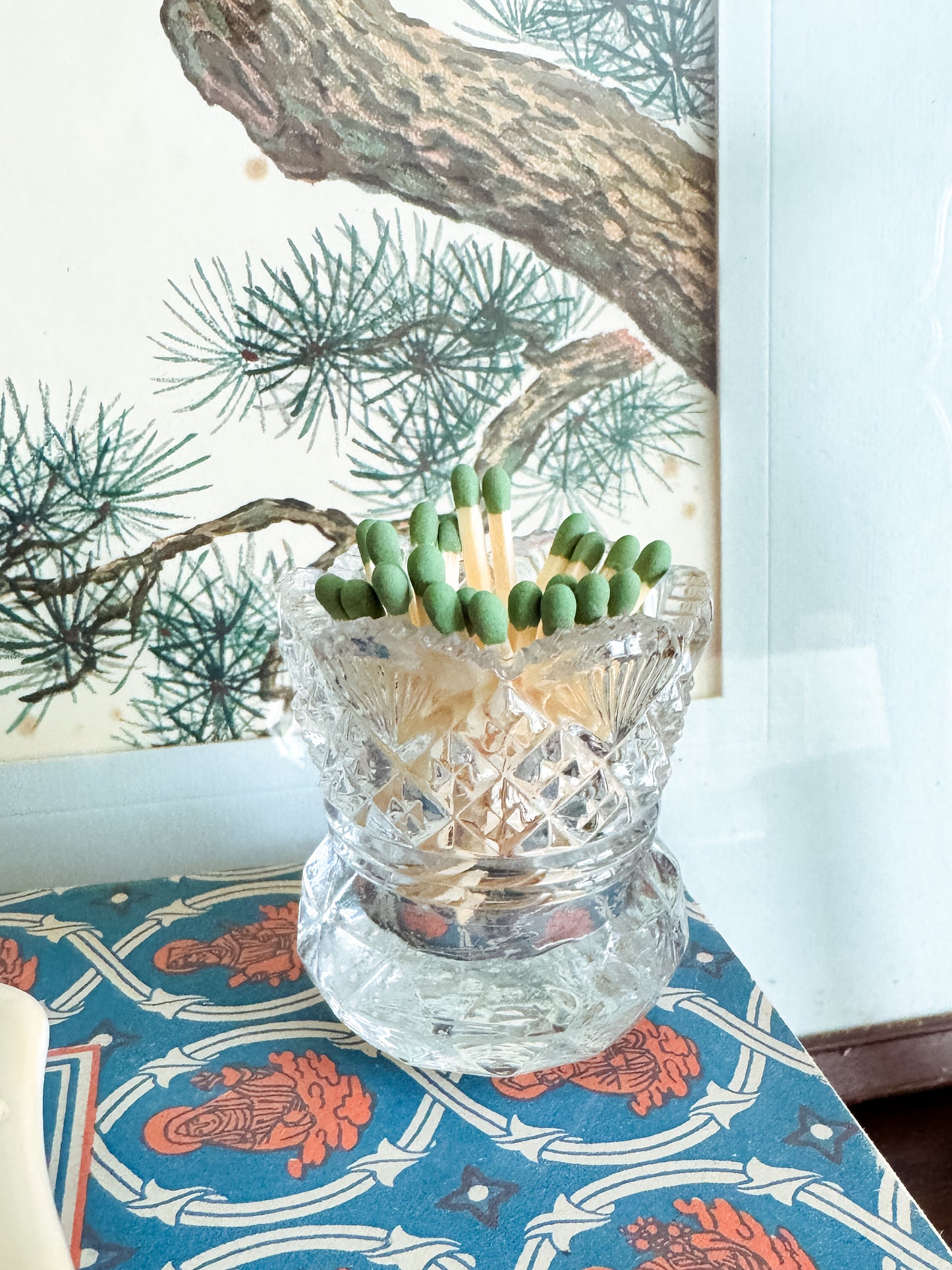 The Flint — Pressed Glass Match Holder
