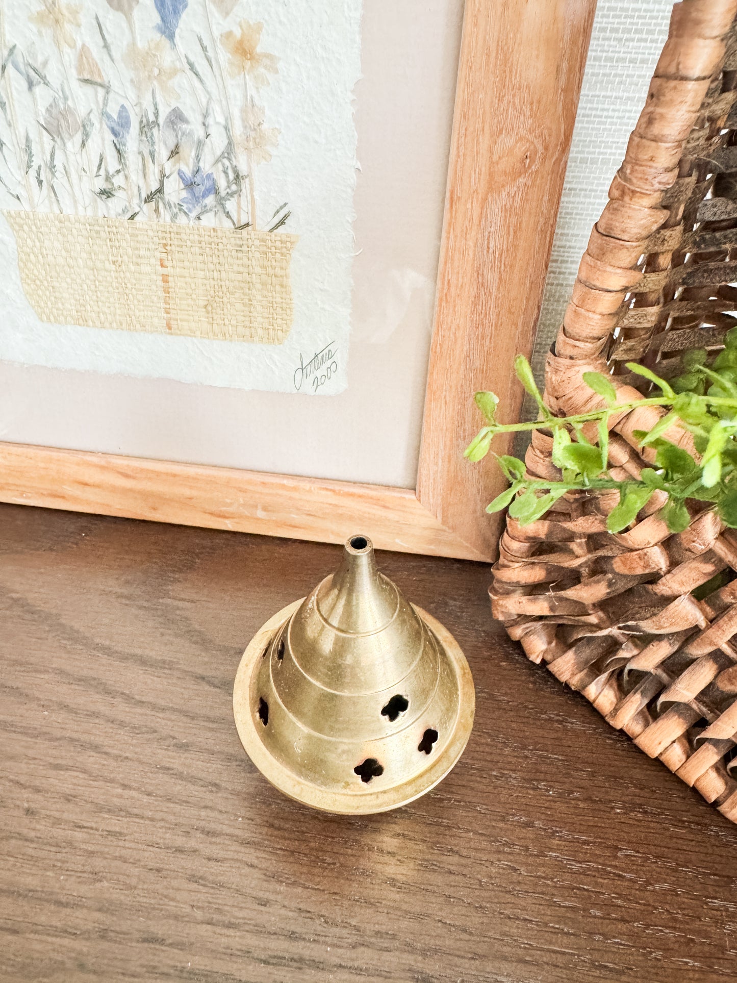 The Smoulder — Brass Pierced Incense Burner
