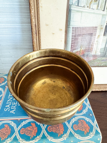 The Cauldron — Footed Brass Bowl