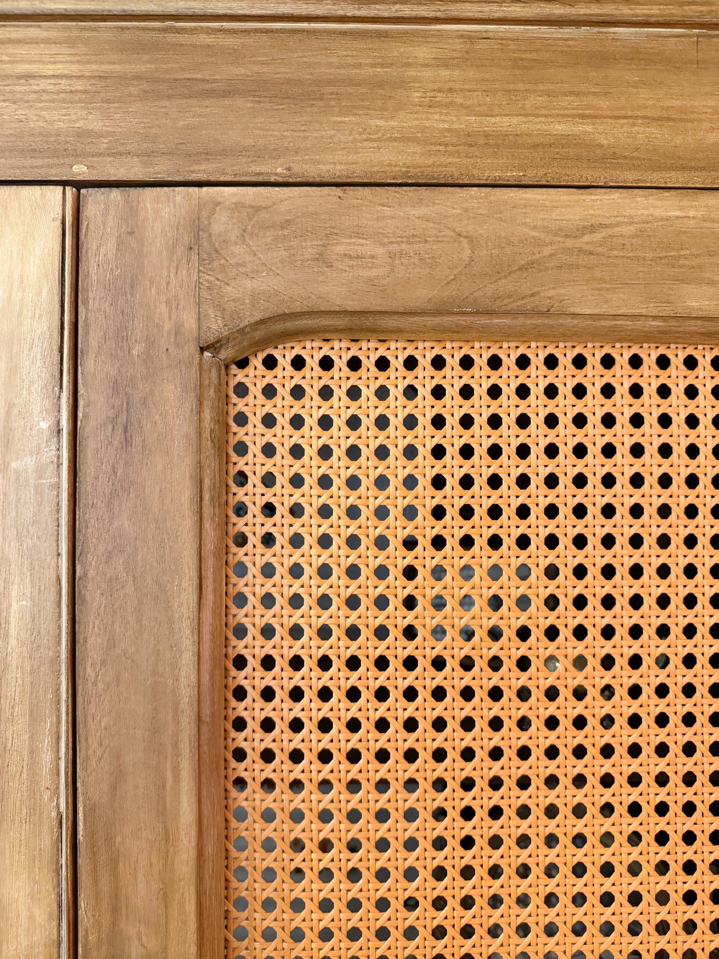 Dolly — Antique Farmhouse Cupboard with Cane Doors