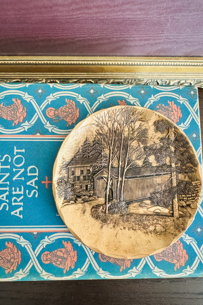 The Covered Bridge — Wendell August Forge Bronze Plate