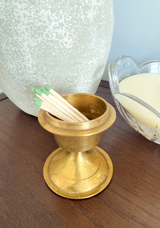 The Hearth — Vintage Brass Match Holder