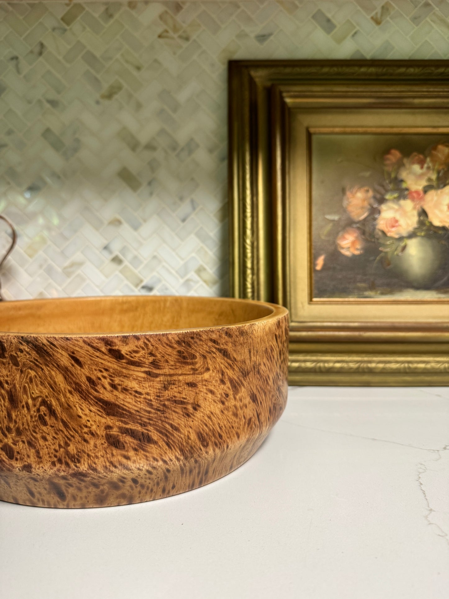The Burl — Vintage Turned Burl Wood Bowl