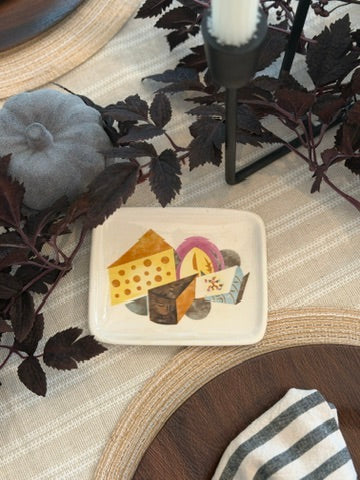 The Fromage — Vintage Hand-Painted Cheese Plate