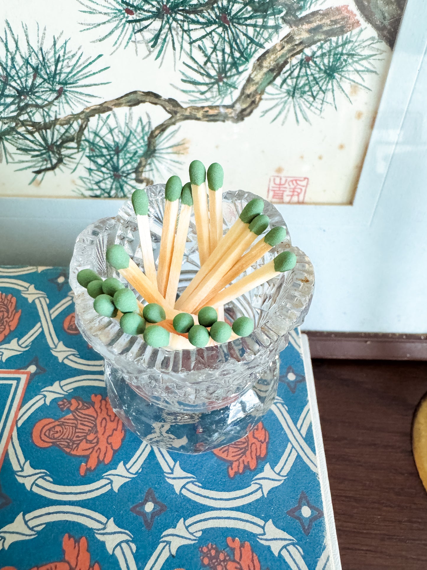 The Flint — Pressed Glass Match Holder