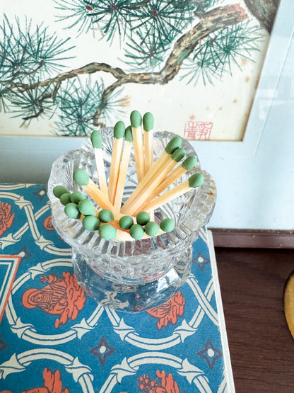 The Flint — Pressed Glass Match Holder