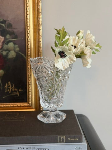The Pinwheel — Vintage Cut Crystal Footed Vase