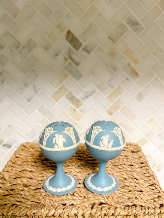 The Cameo — Jasperware-Style Pedestal Shaker Pair