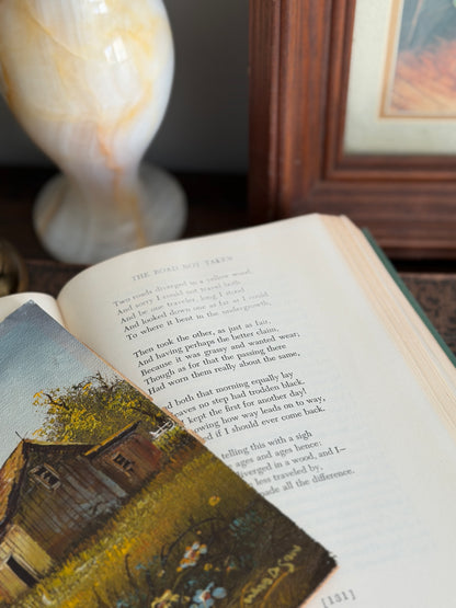 The Back Forty — Vintage Barn Oil Painting on Board