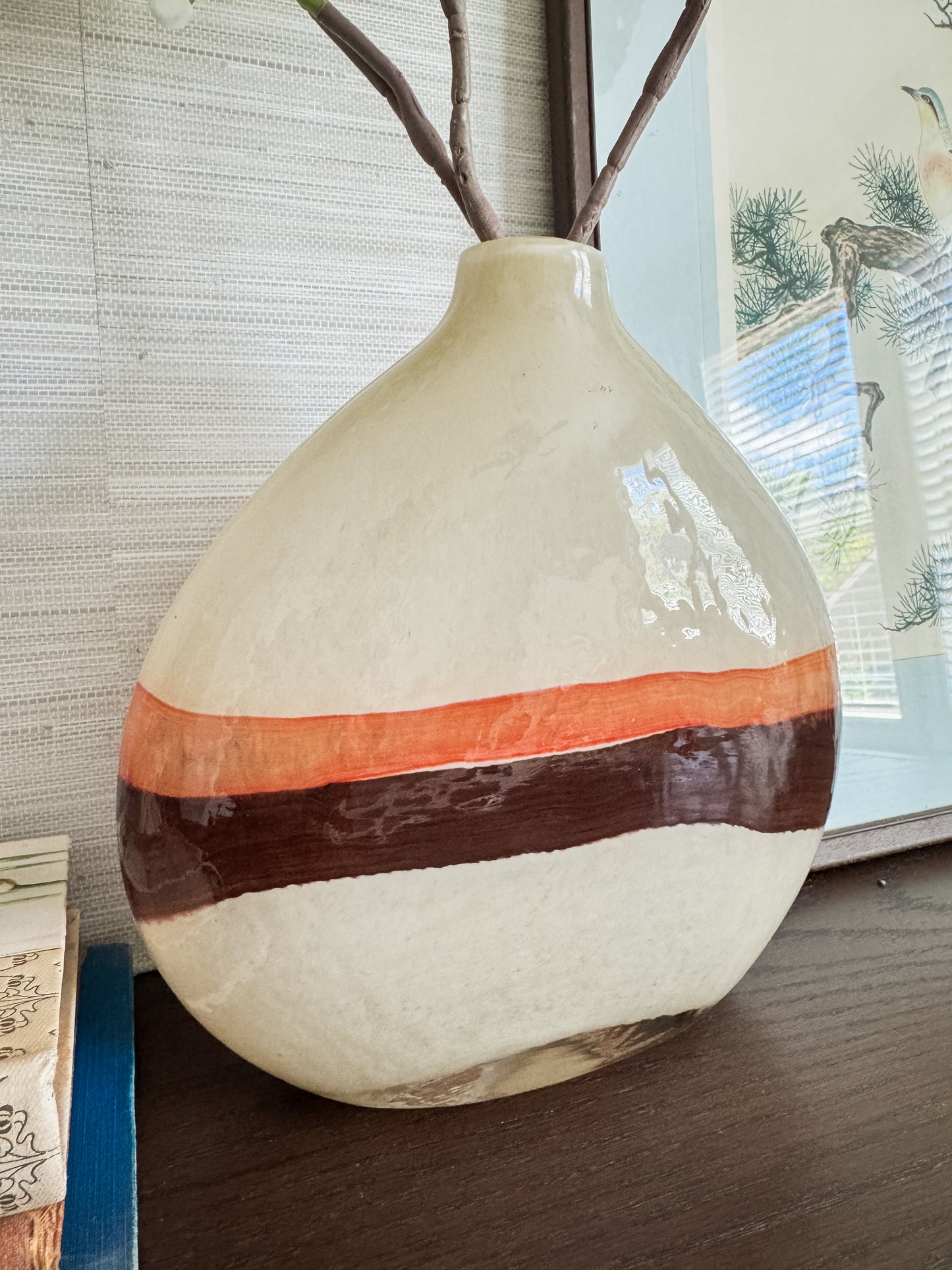 The Horizon — Earthenware Banded Bud Vase