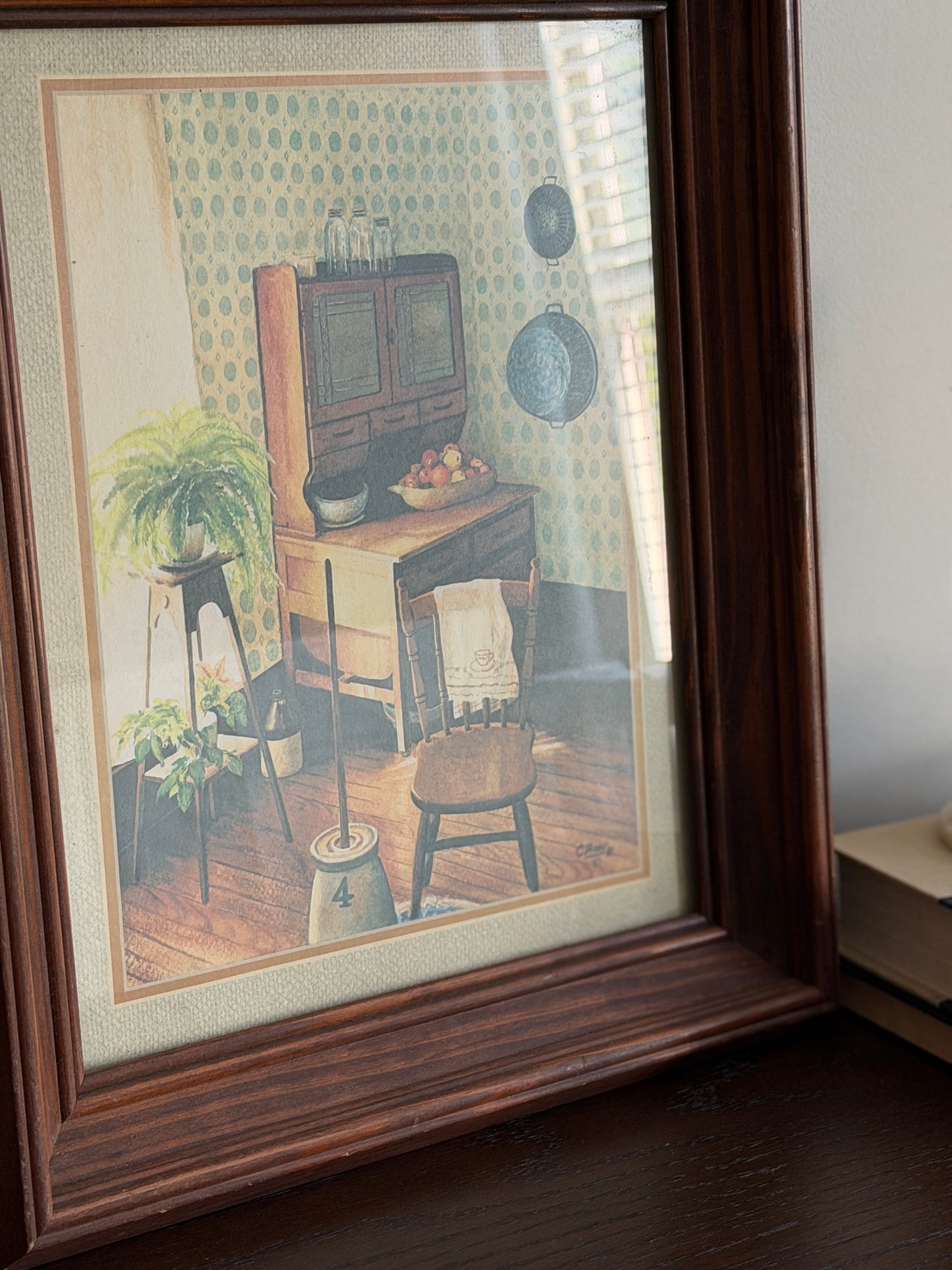 The Churn — 1980s "Kitchen Nook" Print by C. Wray
