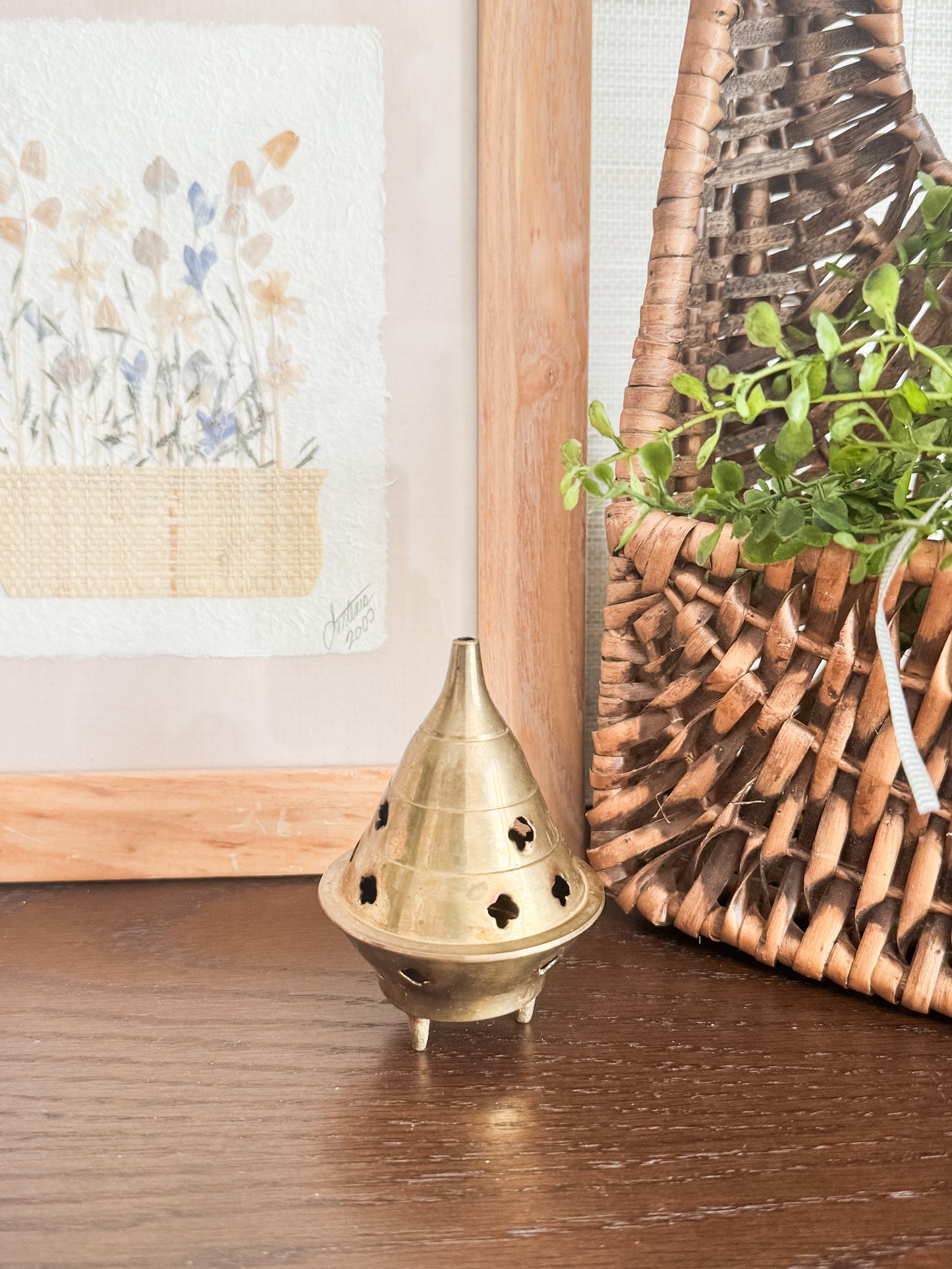 The Smoulder — Brass Pierced Incense Burner