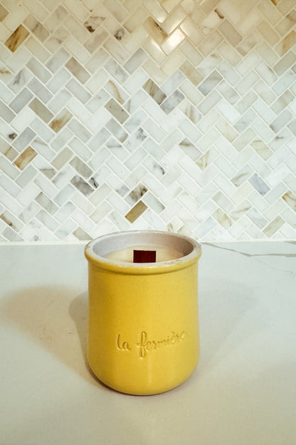 Santal No. 1 Vintage La Fermière Ceramic Wood Wick Candle (5 oz)