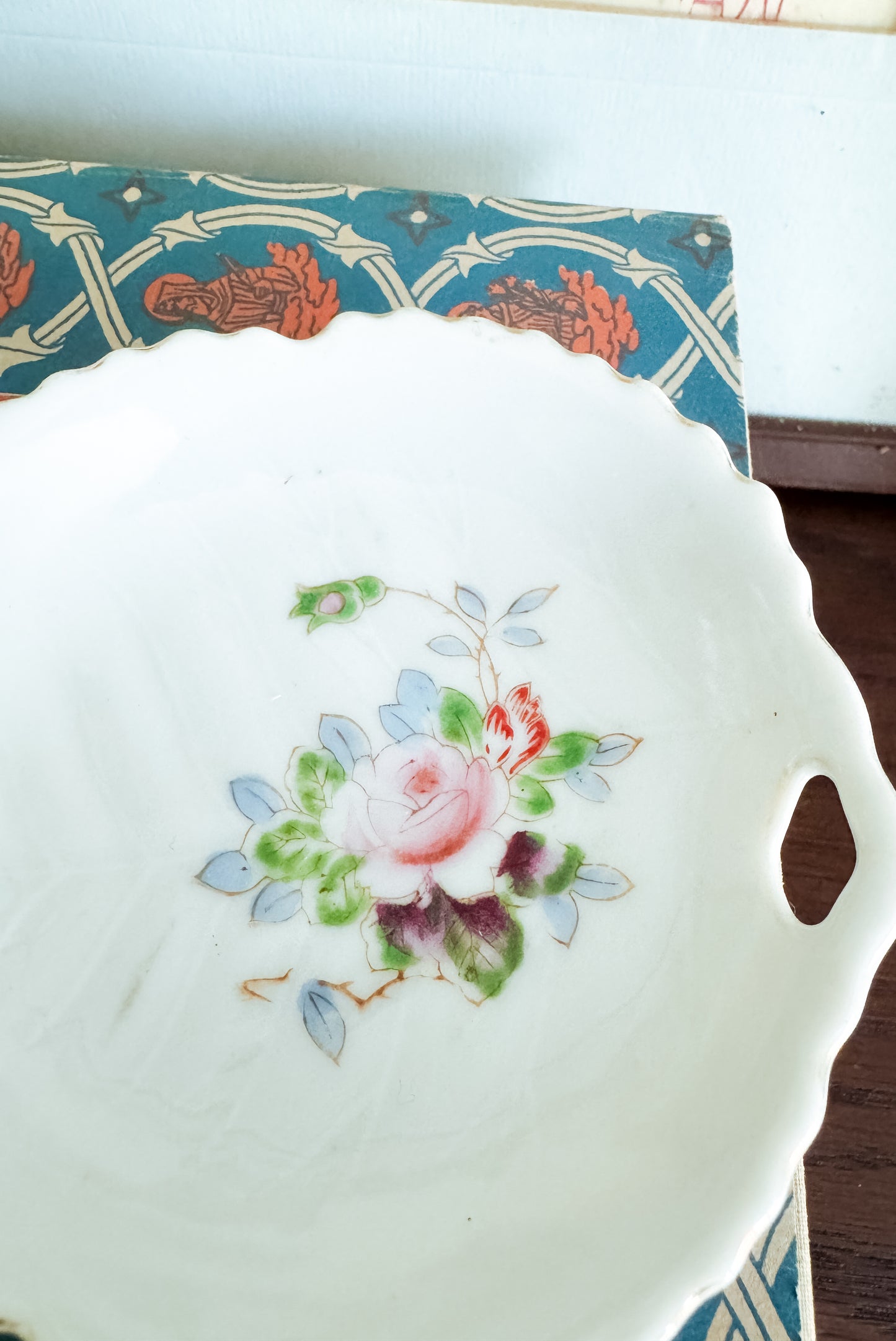 The Tea Rose — Hand Painted Porcelain Dish