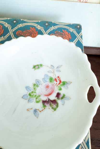 The Tea Rose — Hand Painted Porcelain Dish