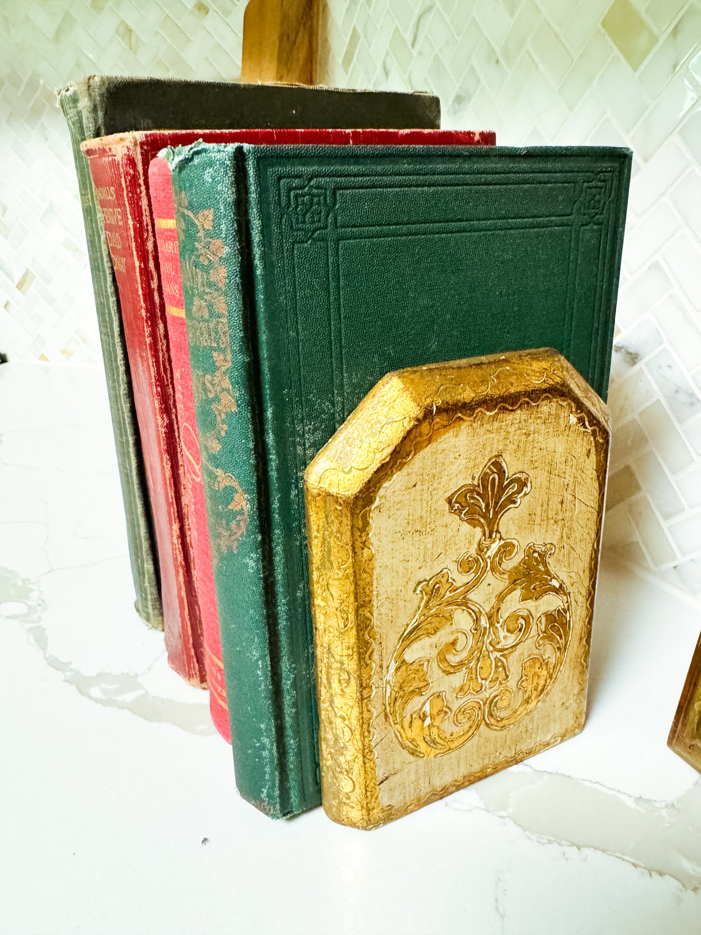 The Florentine — Vintage Italian Gold Bookends