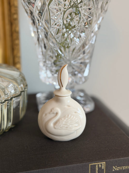 The Swan — Vintage Lenox Porcelain Perfume Bottle