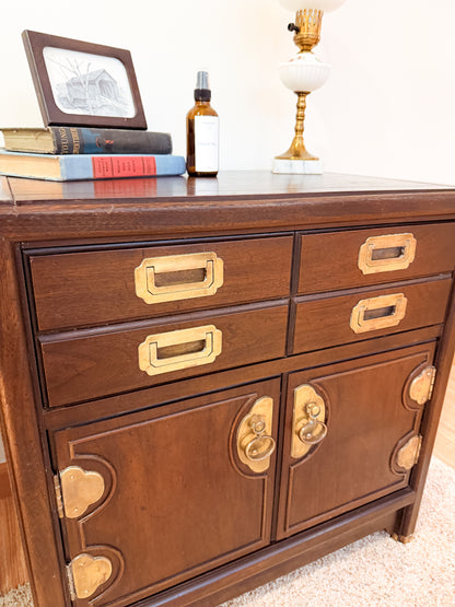 Patsy + June — Korean Chest & Campaign Nightstand Pair