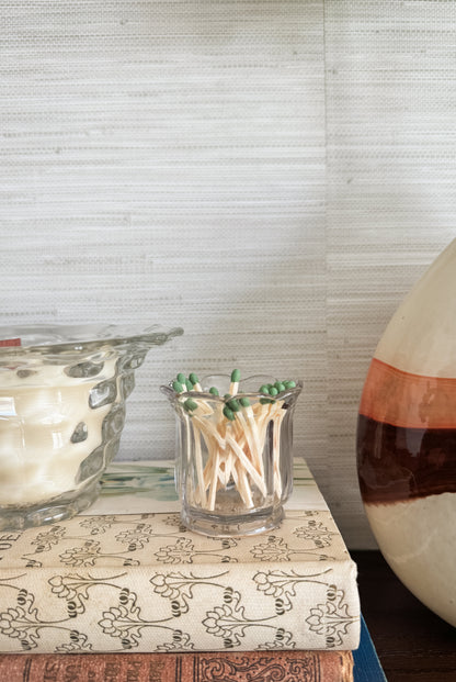 The Daisy Dish — Scalloped Glass Match Holder (with Striker)