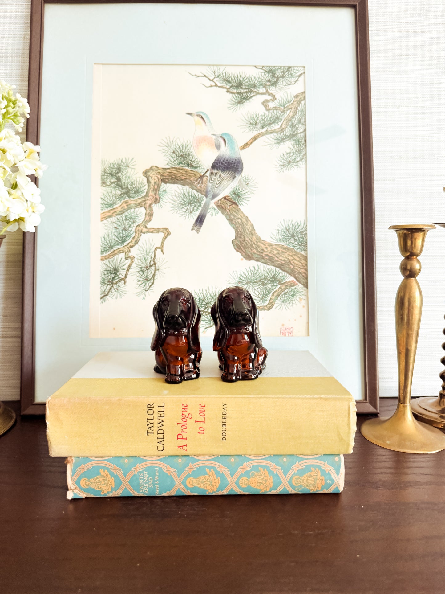 The Hounds — Vintage Decanter Pair