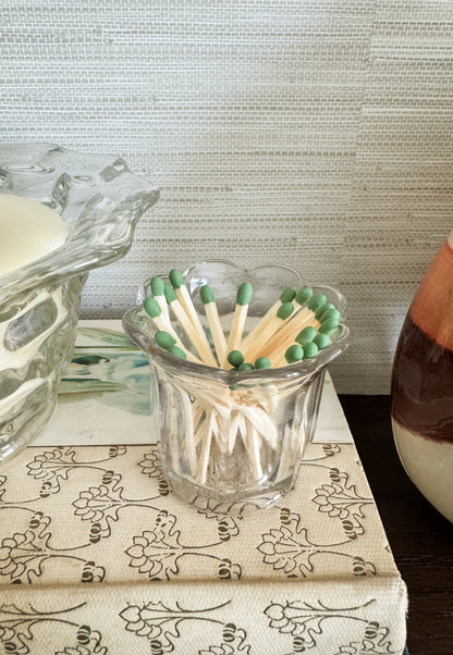 The Daisy Dish — Scalloped Glass Match Holder (with Striker)