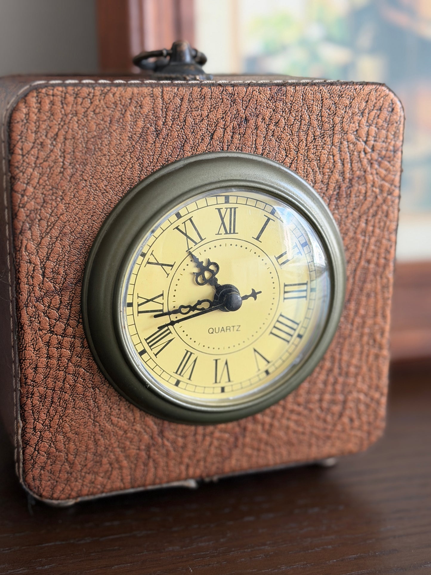 The Satchel — Vintage Clock Valet Box with Hidden Storage
