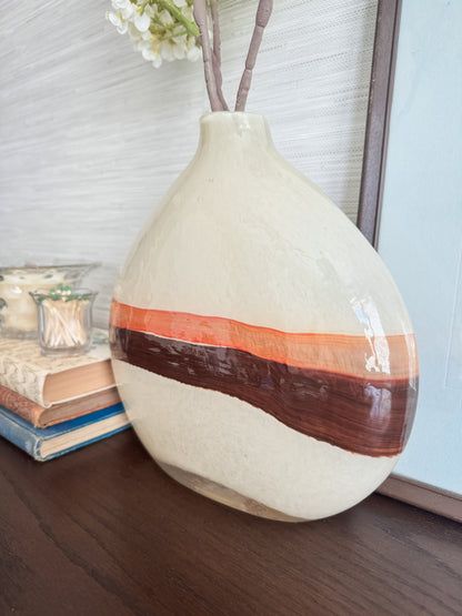 The Horizon — Earthenware Banded Bud Vase
