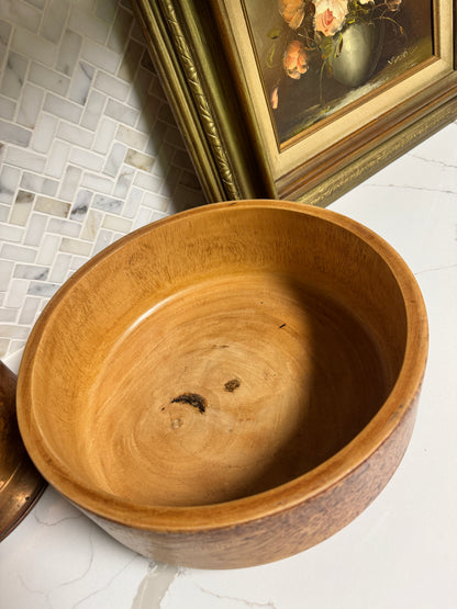 The Burl — Vintage Turned Burl Wood Bowl