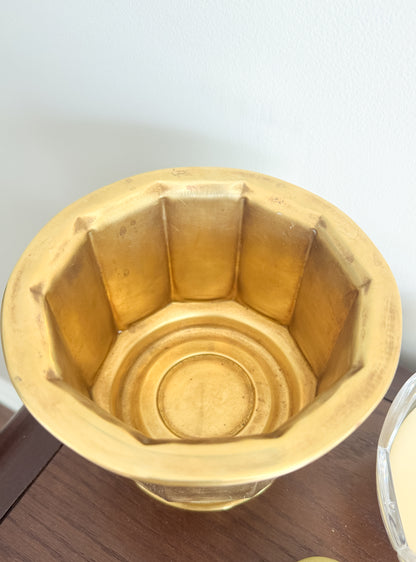 The Vintner — Footed Brass Planter (Vintage Champagne Bucket Style)