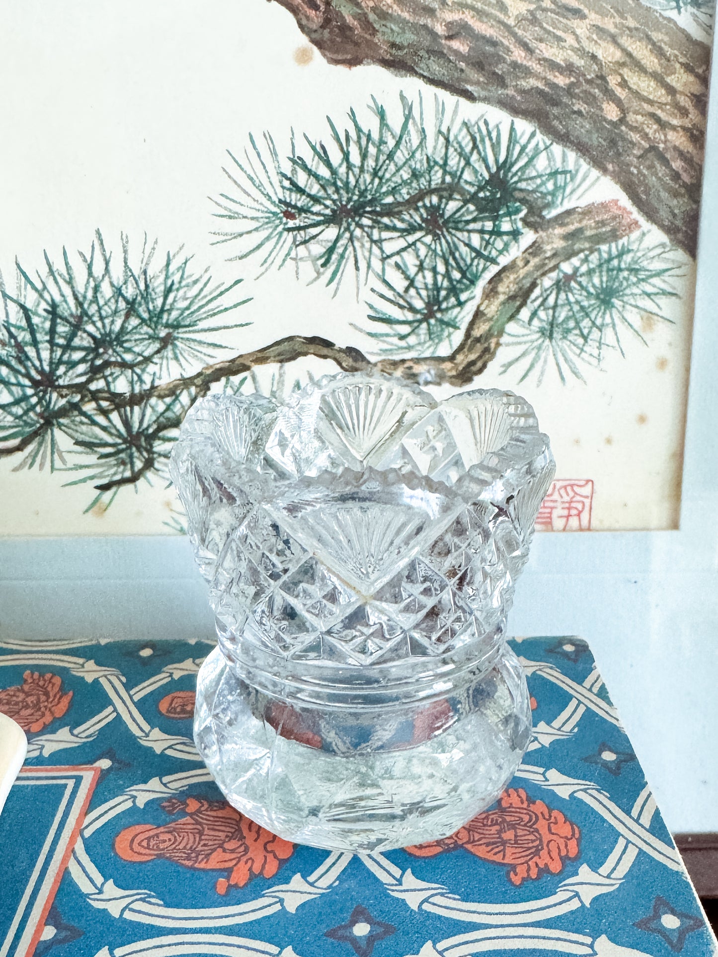 The Flint — Pressed Glass Match Holder