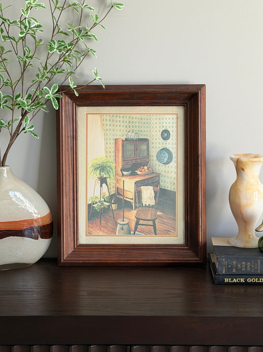 The Churn — 1980s "Kitchen Nook" Print by C. Wray