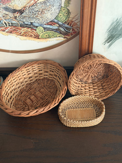 The Gather Trio — Three Woven Wicker Baskets