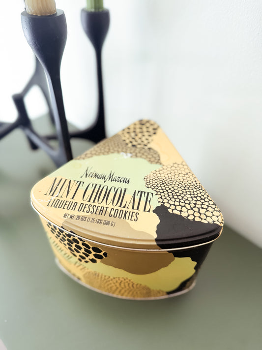Vintage Neiman Marcus Mint Chocolate Cookie Tin