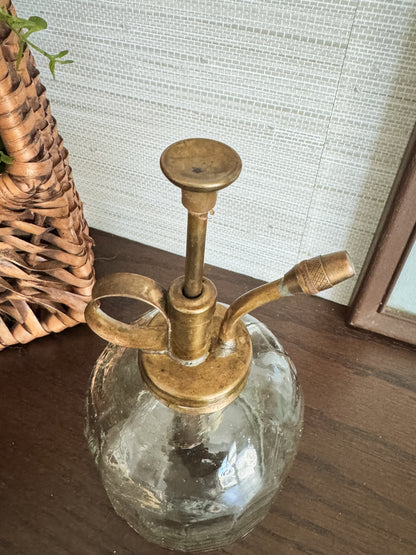 The Mister — Vintage Glass & Brass Plant Sprayer