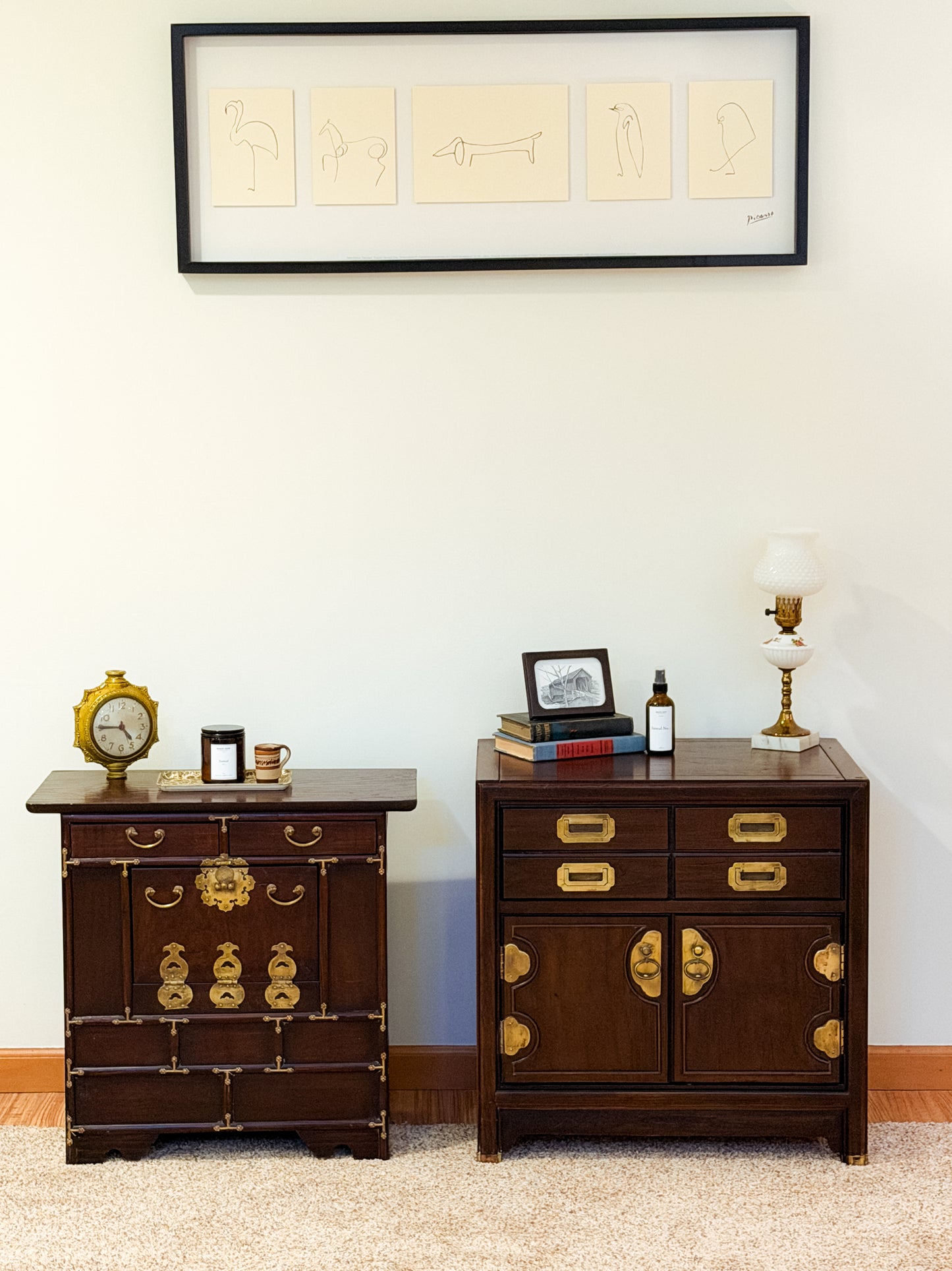 Patsy + June — Korean Chest & Campaign Nightstand Pair