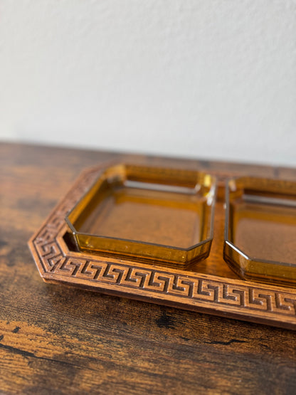 The Amber Set — Vintage Acrylic Serving Trays