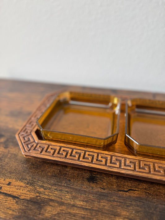 The Amber Set — Vintage Acrylic Serving Trays