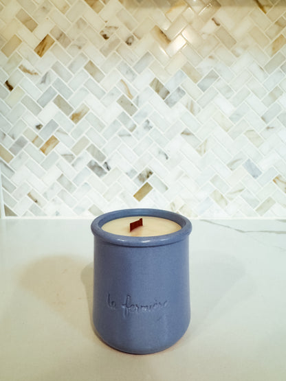 Santal No. 1 Vintage La Fermière Ceramic Wood Wick Candle (5 oz)