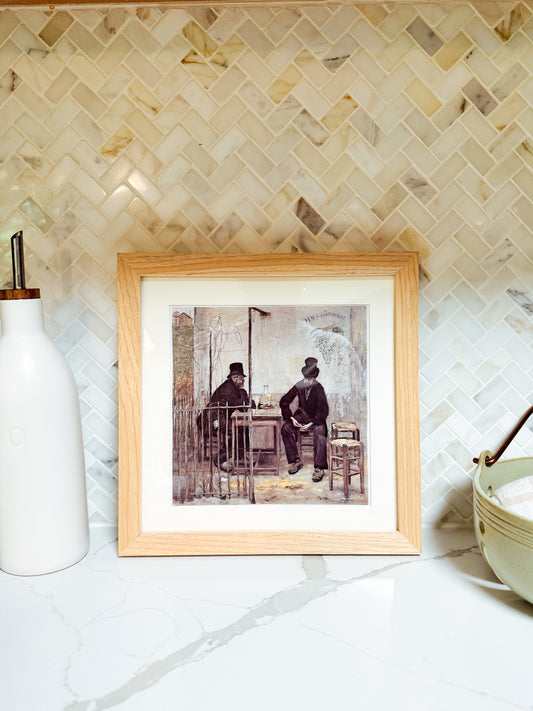 Vintage Raffaëlli Print | Framed Book Plate Art | 9x9