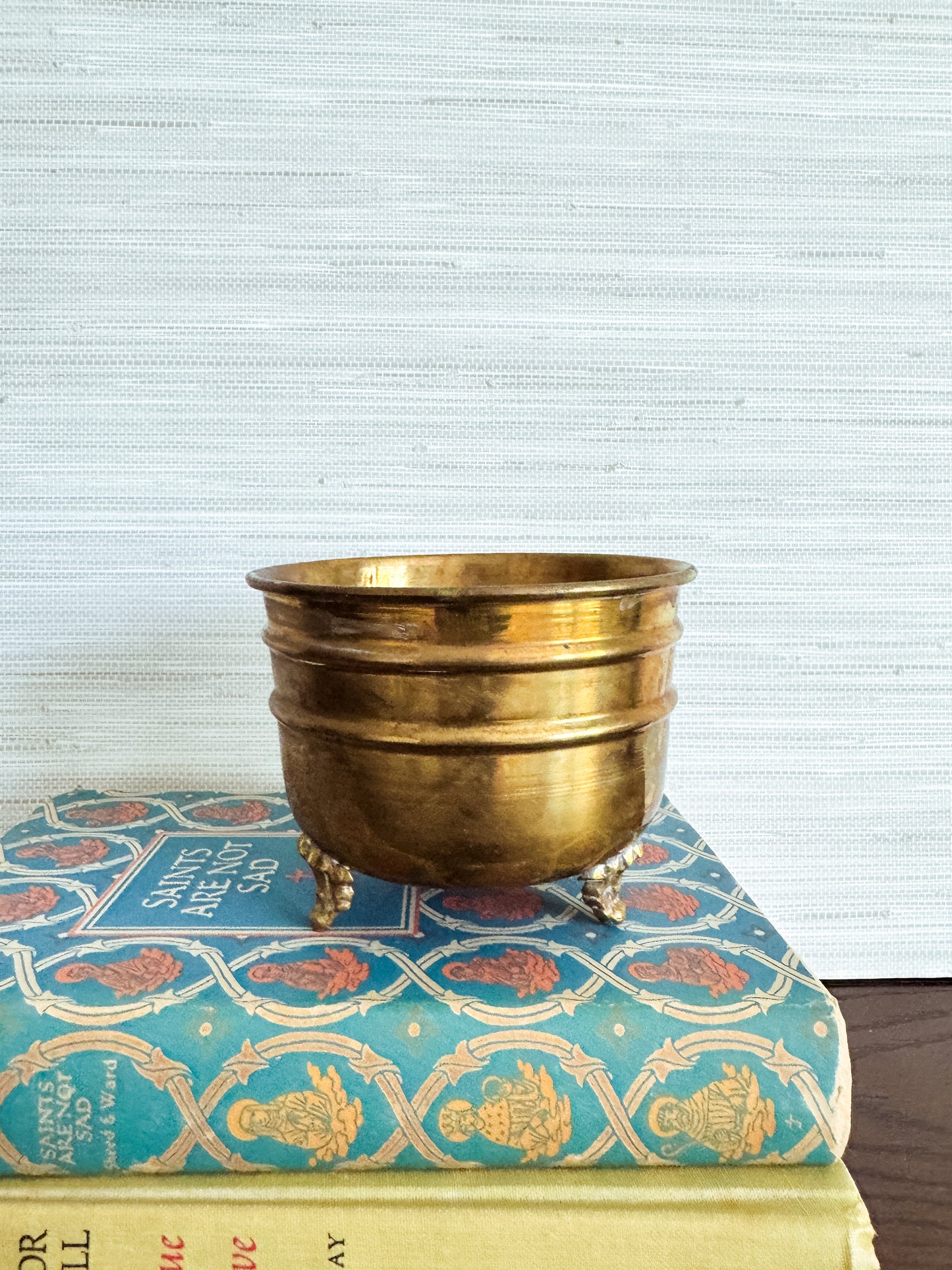 The Cauldron — Footed Brass Bowl
