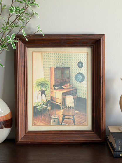 The Churn — 1980s "Kitchen Nook" Print by C. Wray