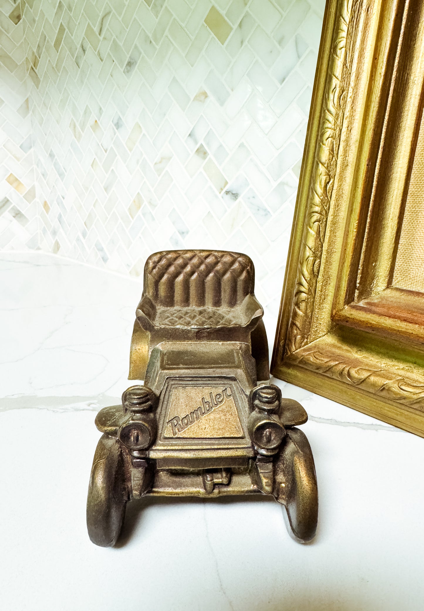 The Rambler — Vintage Brass Car Coin Bank