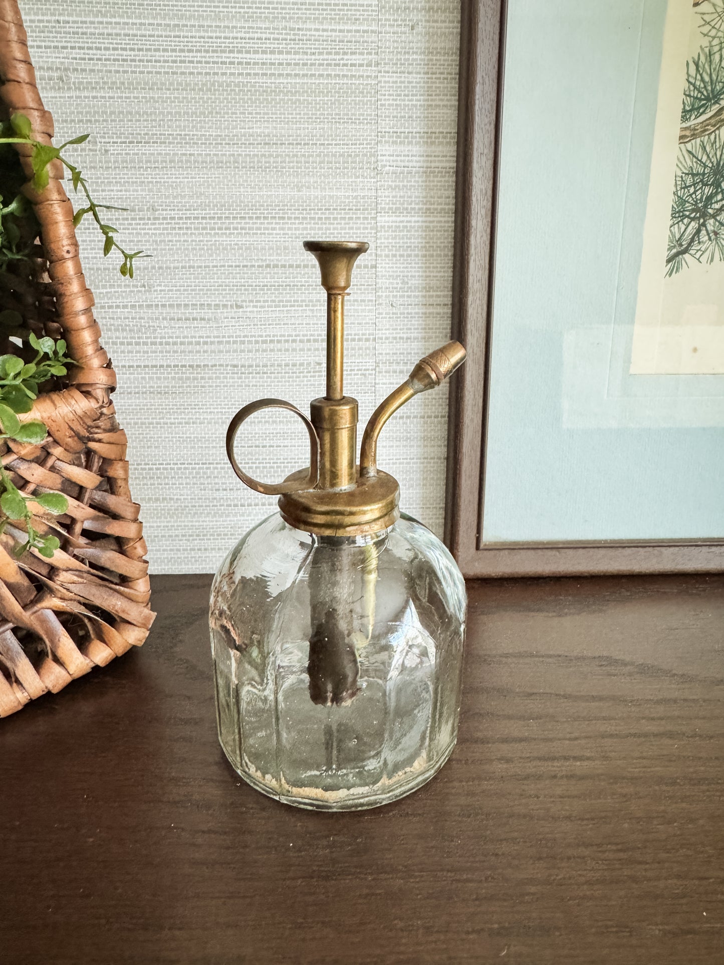 The Mister — Vintage Glass & Brass Plant Sprayer