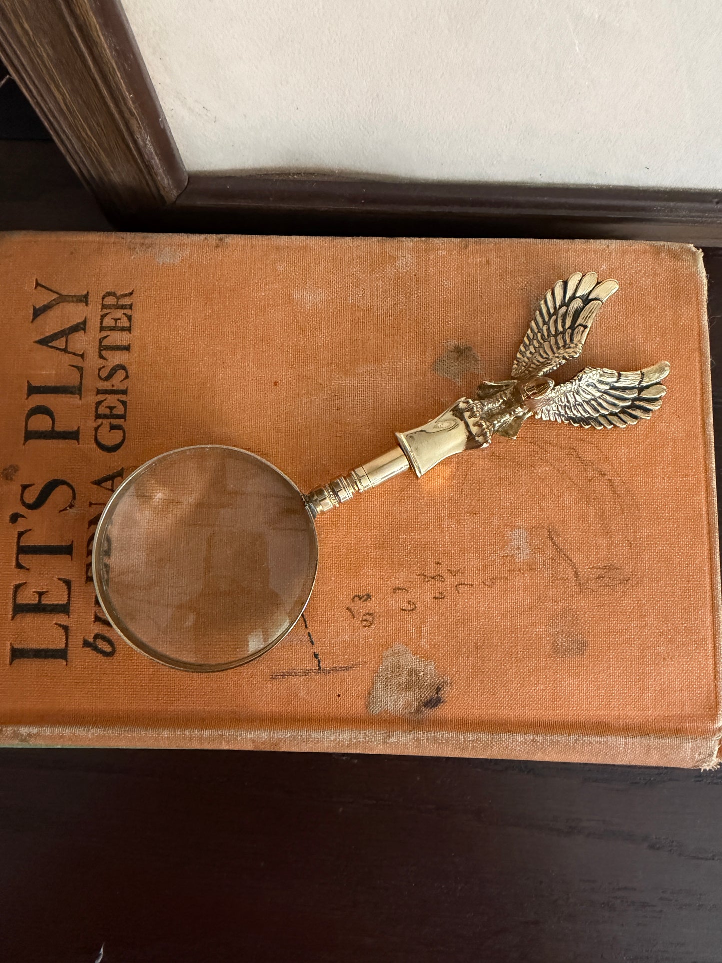 The Lookout — Brass Federal Eagle Magnifying Glass